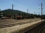 Kleine Rangierlok des Types Y 7000 im Bahnhof von Caroules.