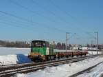 Hochfelden - 15 Januar 2021 : Y 8216 mit einem Infrazug nach Zabern