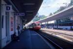 SNCF: Ein Triebzug der Reihe X 8500 (XR 8542) hlt im Juli 1986 im SNCF-Bahnhof Menton (Menton Gare SNCF).