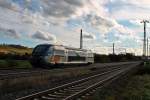 Ausfahrt am 09.11.2013 von SNCF X73901 als IRE (Mulhouse-Ville - Freiburg (Brsg) Hbf) in Müllheim (Baden).