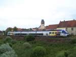 Triebwagen X 76575 TER Lorraine fhrt am 09/07/2011 in Herbitzheim vorbei.