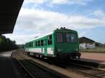 Triebwagen 2112 des TER Bretagne am 24.08.2008 im Bahnhof von Dinan/Bretagne