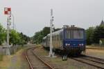 92203/2247 mit TER 865728/865729 Bordeaux St Jean-Le Buisson-Sarlat auf  Bahnhof Le Buisson am 3-7-2014.