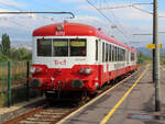 Dieser historische Triebwagen verkehrt als 'Le Train Rouge' (der rote Zug) von Rivesaltes nach Axat und zurück.