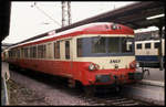 SNCF X 4424 ist hier am 4.11.1992 um 9.40 Uhr aus Frankreich im HBF Trier angekommen.