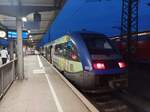 Triebzug 909 als Zug nach Straßburg in Offenburg am 21.8.21