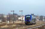 73900 als Regionalexpress von Strabourg nach Lauterbourg im Gleisvorfeld von Lauterbourg, 26.01.08.