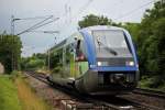 Als IRE (Mulhouse Ville - Freiburg (Brsg) Hbf) kam am 12.07.2014 SNCF TER Alsace X73910 beim Abzweig Leutersberg vorbei.