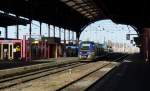 Etwas verloren wirkt X 73906 in der Bahnhofshalle von Strasbourg. Der Triebwagen wird ein wenig später in Richtung Sarreguemines aufbrechen. 15.11.2015