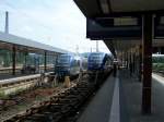 SCNF TER X73909 (links) und SNCF TER X73917 (rechts) am 10.06.07 auf Gleis 8 bzw.