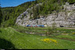 SNCF X76674 am 1. Juni 2019 zwischen Morteau und Gilley auf dem Weg nach Besançon.