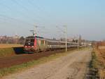Hochfelden 04/12/2016 : Die Carmillonlok 260014 zieht den IC 1002 von Strassburg nach Paris.