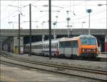 Der Dampflok dicht auf den Fersen war SNCF Lok BB 426150 Sybic, welche am 22.06.08 mit EC 91  Vauban  am Haken von Luxemburg nach Basel unterwegs war.