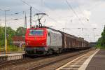   Die PRIMA E 37518 (9187 0037 518-4 F-CBR) der Macquarie European Rail (ex CB Rail) zieht einen gemischten Güterzug am 27.06.2015 durch den Bahnhof Bonn-Beuel in Richtung Norden.