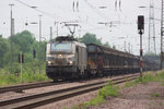 Zurück aus Bremerhaven: Der SaarRail Zug bringt Stahlprodukte aus dem Saarland nach Bremerhaven.