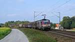 Akiem 37027, vermietet an HSL Logistik, mit Saar-Rail-Zug DGS 69471 Brake (Weser) - Neuenkirchen (Saar) Hbf (Vehrte, 27.09.17).