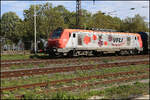 VFLI 37013 durchf�hrt mit einem Coil Wagen Zug am 19.9.2026 um 15.21 Uhr den Bahnhof Bonn - Mehlem in Richtung K�ln.