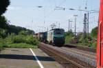SNCF 4237020 mit Containerzug in Hilden am 24.07.08.Leider fuhr genu die S-Bahn ins Bild :-(