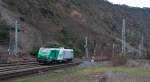 437002 von SNCF Fret als Triebfahrzeugfahrt am 1. April 2010 bei der Durchfahrt von Cochem.