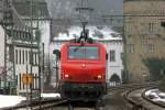 E37 531 bei der Durchfahrt in Linz am Rhein 5.1.2011