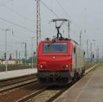 Recht frh am Tag traf in Grokorbetha die E37 530 ein.