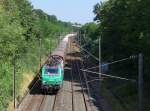 FRET(chen) im Anmarsch - Aus Forbach (Saarbrcken Rbf.) donnerte Alstom Prima I 4 37002 mit ihrem Ganzzug aus Schiebewandwagen in Richtung Metz.

Danke fr die Lichthupe und auch de Prima hat ein tolles Zweiklanghorn.

04.09.2012 kurz vor dem Gare de Saint - Avold - Bahnstrecke 172000 Remilly - Bning - Forbach - Stiring-Wendel (Saarbrcken ALLEMAGNE)