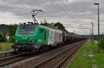437 001 SNCF / FRET mit Kesselwagenzug am 25.06.2013 in Gundelsdorf.
