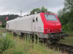 E 37 531 von Akiem steht am 03. Juli 2013 in Pressig-Rothenkirchen abgestellt.