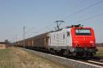 CBR E37 520 am 7.4.13 mit dem umgeleiteten DGS 95106 von Dortmund-Scharnhorst nach Woippy in Neuss-Allerheiligen.