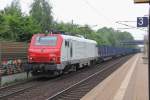 CB Rail E37 519 mit Leer-Holzzug aus Richtung Wunstorf kommend. Aufgenommen am 30.05.2013 in Dedensen-Gmmer.