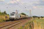 HSL 37025 mit einem Güterzug bei Vöhrum am 09.08.13