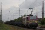 Akiem/HSL 37027 am 17.9.13 mit dem HSL/Saarrail Drathrollenzug von Bremen nach Neunkirchen in Ratingen-Lintorf.
