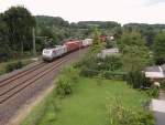 HSL 37025 zu sehen mit einem Container in Jössnitz/V.