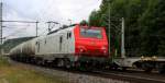 E37520 von CB Rail passierte am 19.06.2014 mit einem Kesselwagenzug Bad Kösen in Richtung Naumburg/S.
