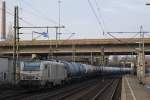 Akiem/CTL Logistics 37053 am 17.1.14 mit einem Kesselzug in Hamburg-Harburg.