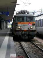 Frontansicht der BB16758 im Mlhauser Hauptbahnhof.