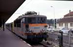 Thionville am 9.8.1993  Zug 66658 ist mit E-Lok 16684 bespannt.