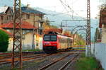 Am Morgen des 04.04.2017 verläßt Z 7372 den Bahnhof Millau an der Ligne des Causses in Richtung Neussargues.