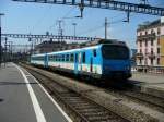 SNCF -  T ABD 7501 + ZR B 17501 bei der Ausfahrt aus dem SBB / SNCF Bahnhof von Genf am 06.05.2007