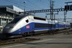 Doppelstock TGV in Genf zu weiterfahrt nach Paris.