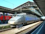 Der SBB TGV 33010 in Lausanne kurz vor der Abfahrt nach Paris Gare de Lyon.