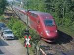 ICE-Thalys in Bahnhof Geilenkirchen.