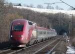 4306 als THA9428 von Kln nach Paris Nord bei der Durchfahrt in Eilendorf 7.3.10