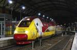 Der Tim und Struppi Thalys 4343 am 23.12.2011 in Aachen Hbf.