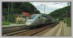 die tgv weltrekordeinheit 4402 beim passieren des s-bahn-haltepunktes frankenstein (�stl.