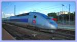 ein tgv-pos als ersatzzug f�r den ice 3 am 21.6.2008 18.30 beim verlassen des hbf kaiserslautern auf dem weg nach paris