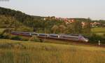 TGV 44** als TGV 9575 (Paris Est-Mnchen Hbf) bei Lonsee 18.6.12