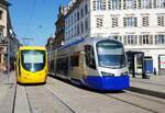 Mülhausen im Elsaß_Haltestelle 'Republique'_27-03-2022_TramTrain [Siemens Avanto] von Thann verkehrt hier gemeinschaftlich mit der Mülhauser Straßenbahn Linie 1.