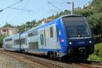 SNCF Triebwagenzug 23529 (TER 2N) am 27.06.2007 im Bahnhof Anthor aus Richtung Marseille kommend in Fahrtrichtung Nizza.