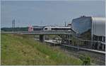 Der SNCF Z27736/735 und der SBB RABe 522 204 warten in Meroux TGV auf ihre Abfahrt.